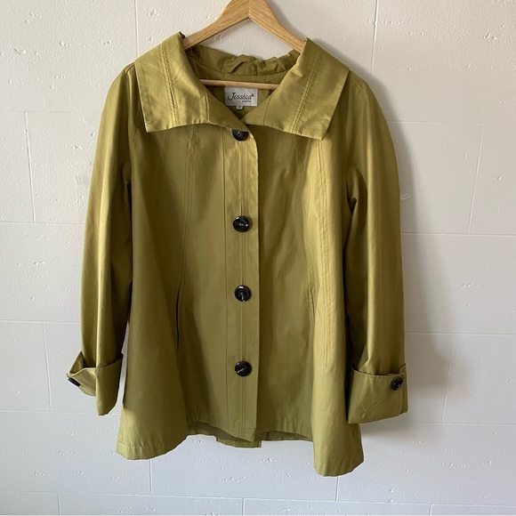 Jessica Jackets & Blazers - Vintage Jessica Green Peacoat Spring Jacket